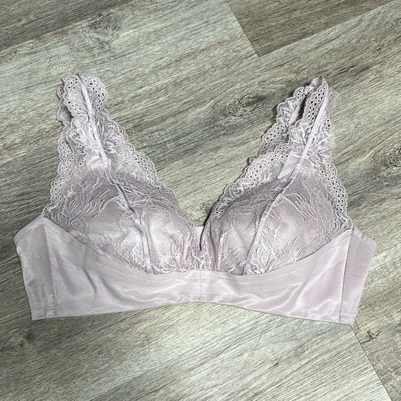 Understance Uplift Wireless Plunge Lace Bra - Pale Mauve - Picture 1 of 3